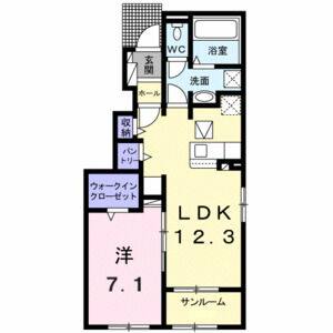 1LDK 間取り図