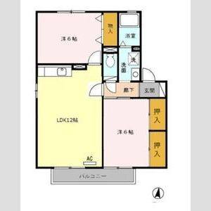2LDK 間取り図