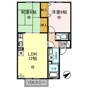 2LDK 間取り図