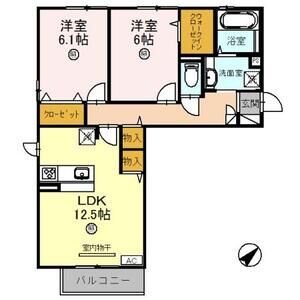 2LDK 間取り図