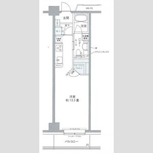 ワンルーム 間取り図