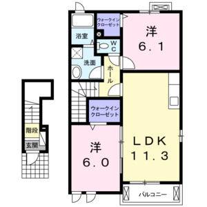 2LDK 間取り図
