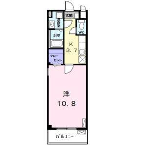 1K 間取り図