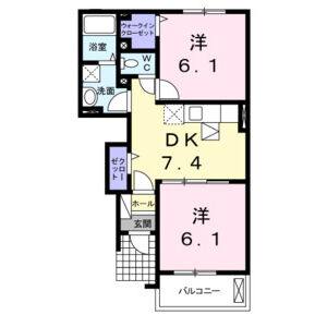 2DK 間取り図