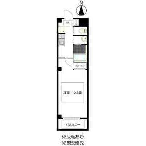 1K 間取り図