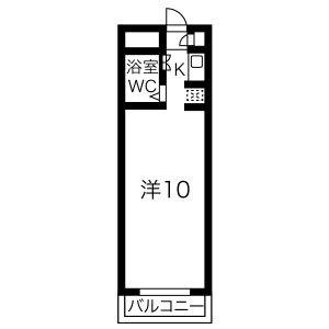 1K 間取り図