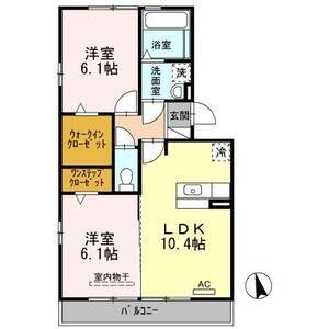 2LDK 間取り図