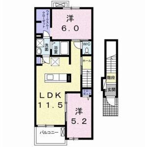 2LDK 間取り図