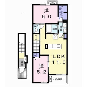 2LDK 間取り図