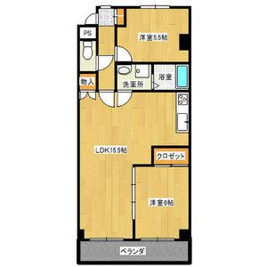 2LDK 間取り図