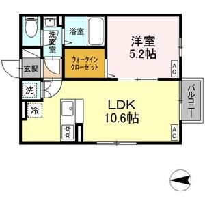 1LDK 間取り図
