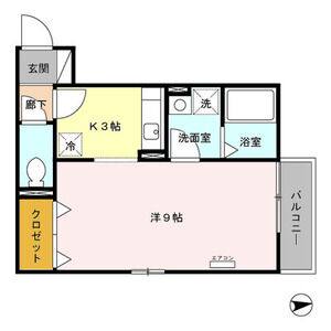 1K 間取り図
