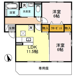 2LDK 間取り図