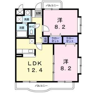 2LDK 間取り図