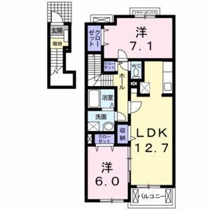 2LDK 間取り図