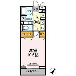1K 間取り図