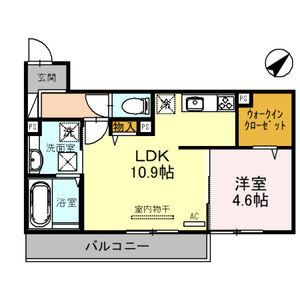 1LDK 間取り図