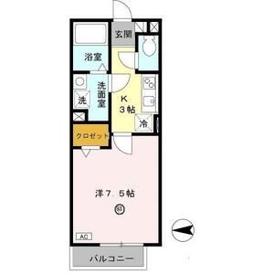 1K 間取り図