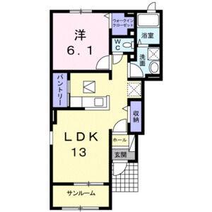 1LDK 間取り図