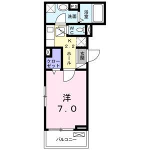 1K 間取り図