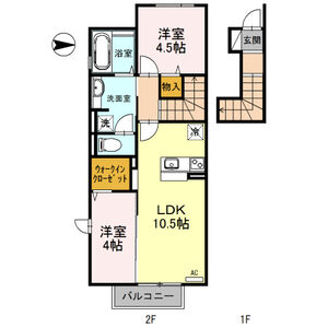 2LDK 間取り図
