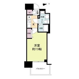 1K 間取り図