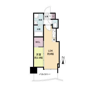 1LDK 間取り図
