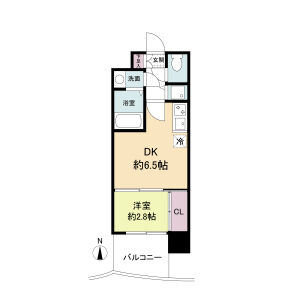 1DK 間取り図