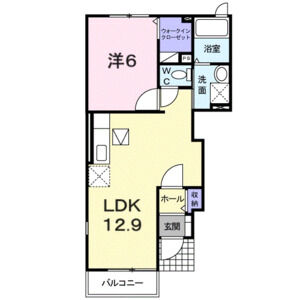 1LDK 間取り図