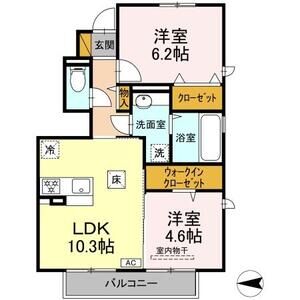 2LDK 間取り図