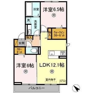 2LDK 間取り図