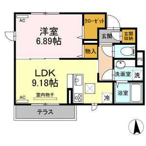 1LDK 間取り図
