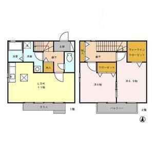 2LDK 間取り図