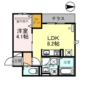 1LDK 間取り図