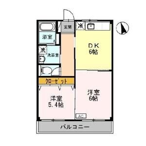 2DK 間取り図