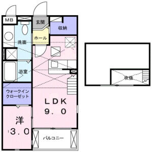 1LDK 間取り図