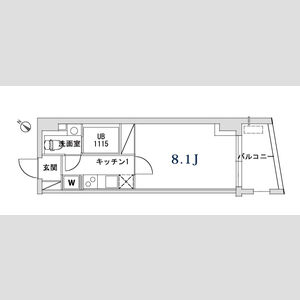 1K 間取り図