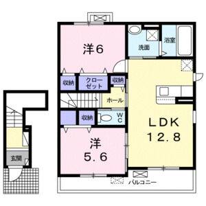 2LDK 間取り図