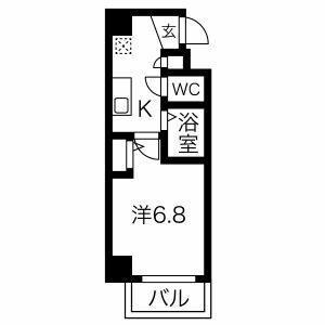 1K 間取り図