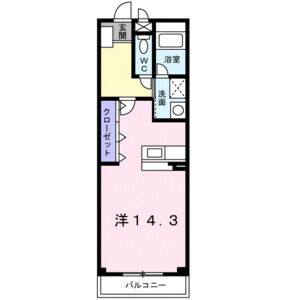 1K 間取り図