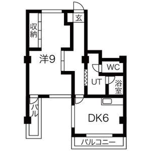 1DK 間取り図