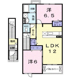2LDK 間取り図