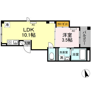 1LDK 間取り図