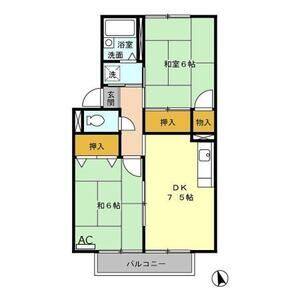 2DK 間取り図
