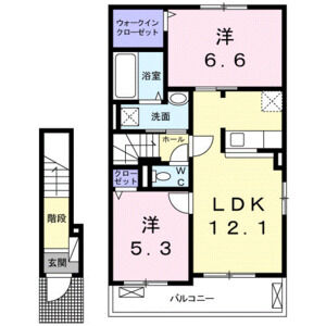 2LDK 間取り図