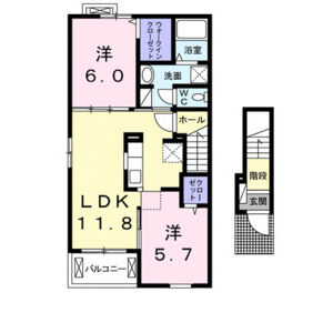 2LDK 間取り図
