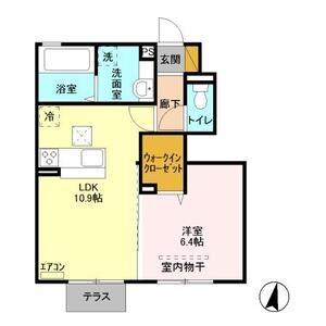 1LDK 間取り図
