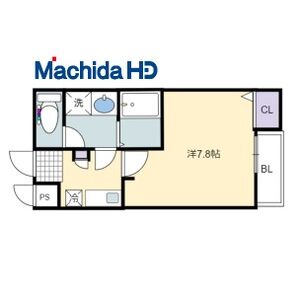 1K 間取り図