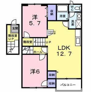 2LDK 間取り図