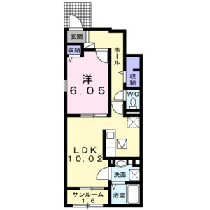 1LDK 間取り図